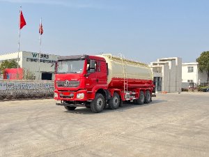 25.5立方陕汽德龙SGZ5312GFLSX6型油田专用下灰罐车/固井水泥罐车/重晶石粉罐车（空压机下置）